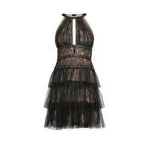 black satin halter neck midi dress Jasmine Halter Midi Dress ~ Black Luxe Satin main image 1